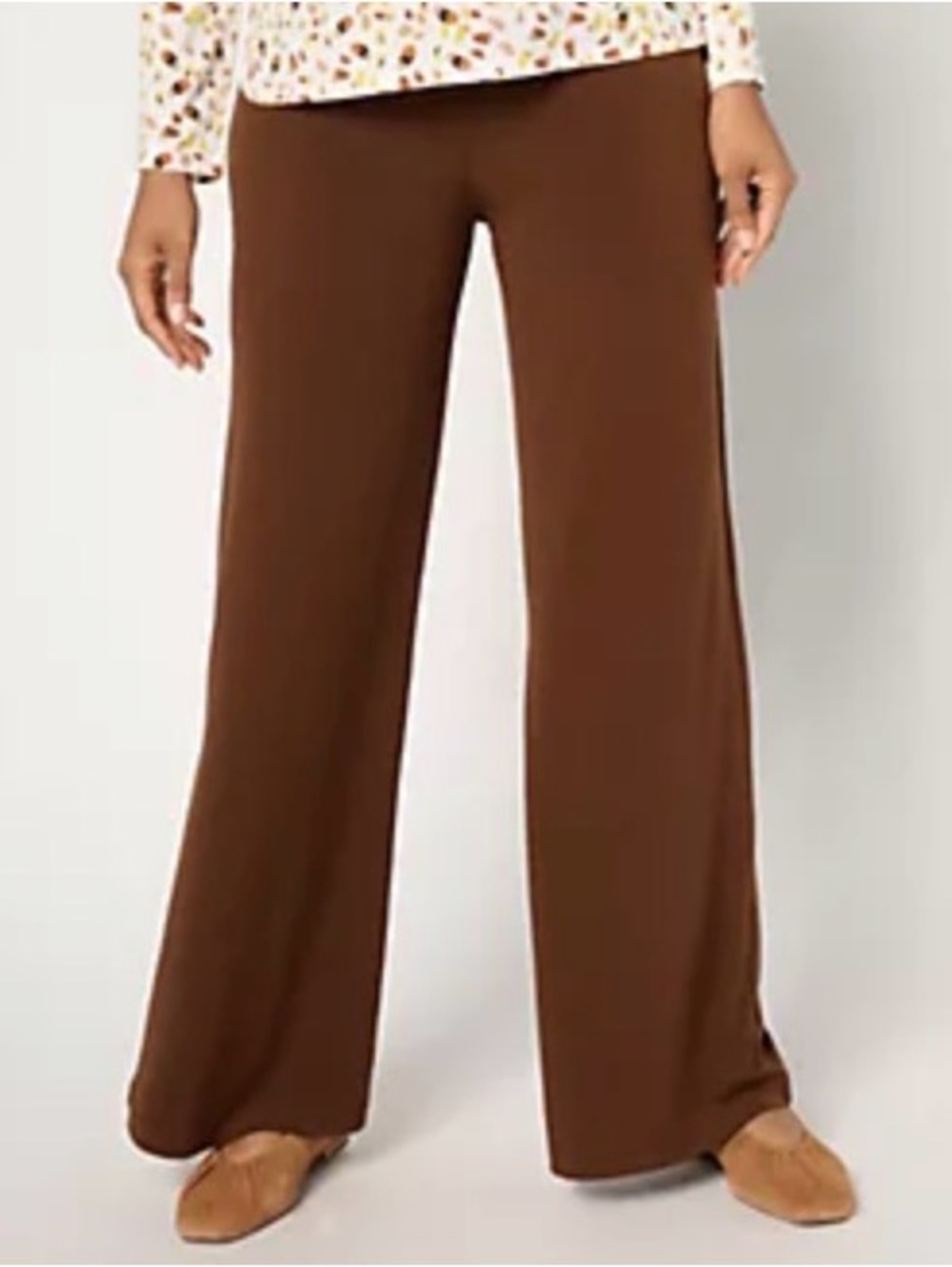 New Susan Graver Modern Essential Liquid Knit Wide-Leg Pants / XL Petite